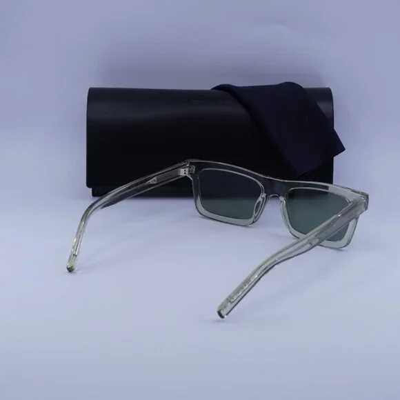 Saint Laurent SL461 BETTY 015 Rectangle Sunglasses - Transparent Green/Green - Picture 10 of 12